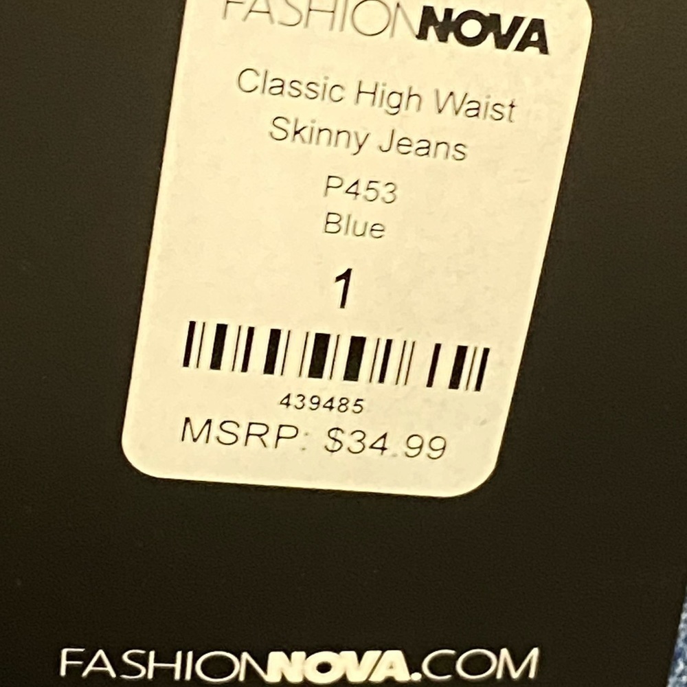 Fashion Nova High Waisted Skinny Jeans Womens size 1 - NWT - Picture 4 of 12